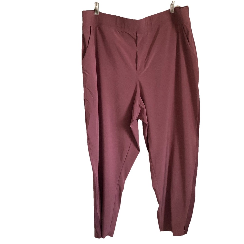 Athleta Women's Salutation Jogger Pants in Powervita in Flora Mauve Size 22 - Picture 10 of 16